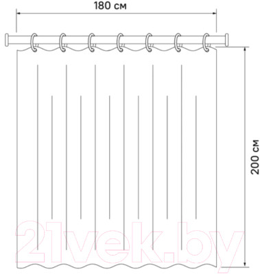 Шторка-занавеска для ванны IDDIS BD03P18i11 - фото 9 - id-p223380759