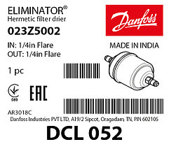 Фильтр-осушитель Danfoss DCL 052 (1/4 резьба), 023Z5002, фото 2