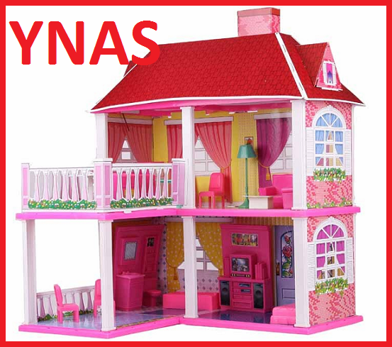 Детский домик для кукол барби игрушечный MY LOWELY VILLA арт. 6980 ,четыре комнаты с террасой