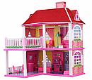 Детский домик для кукол барби игрушечный MY LOWELY VILLA арт. 6980 ,четыре комнаты с террасой, фото 5