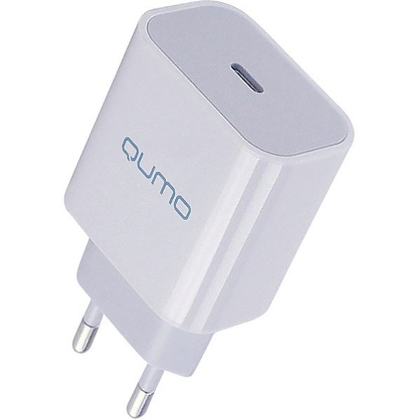 Сетевое зарядное устройство Qumo Energy light (Charger 0051) PD 20W, 1USB Type-C, 3A, Белый - фото 1 - id-p223381819