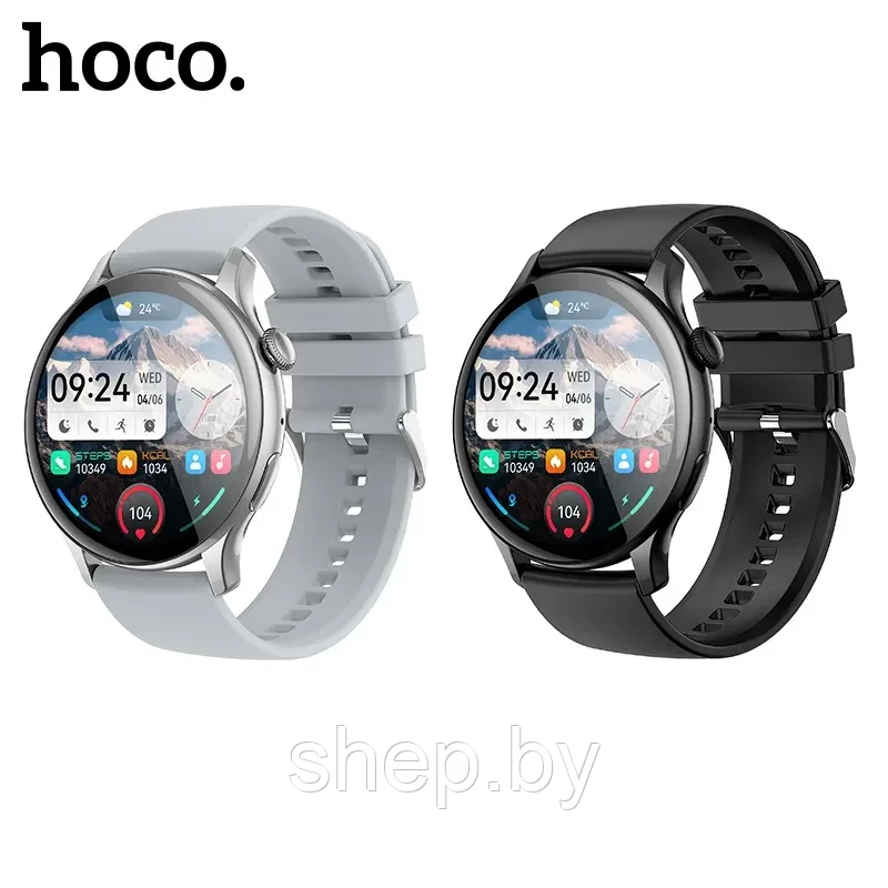 Смарт-часы спортивные Hoco Y10 Pro AMOLED (Call Version) цвет: черный, серебро NEW 2024 !!! - фото 3 - id-p223385666
