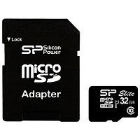 Карта памяти Silicon-Power microSDHC Elite UHS-1 (Class 10) 32 GB (SP032GBSTHBU1V10-SP)
