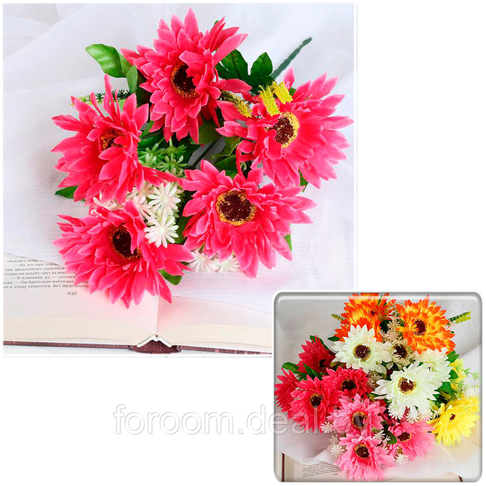 Букет искусственных цветов "Монарда" 28 см СимаГлобал 5378606 - фото 1 - id-p223385599