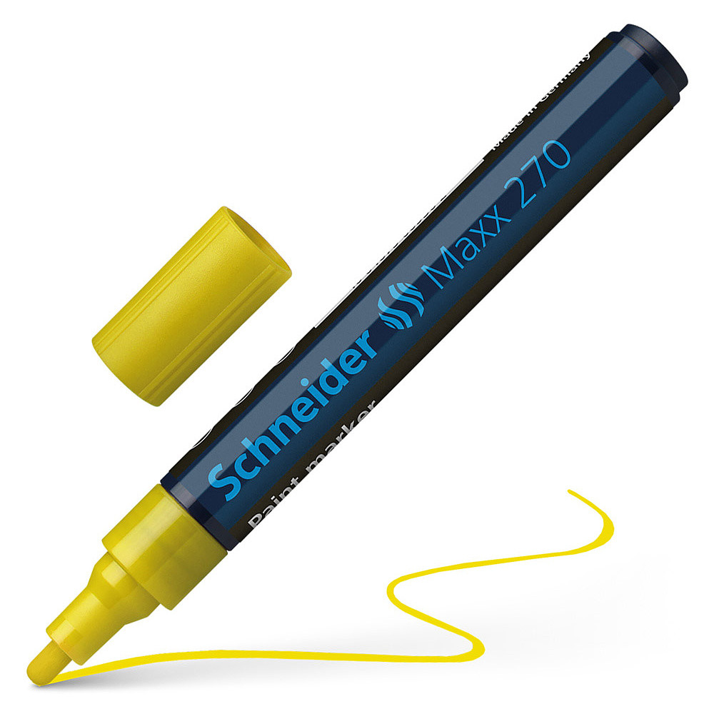 Маркер перманентный SCHNEIDER на нитрокраске MAXX 270 жёлтый (Цена с НДС) - фото 1 - id-p223386077