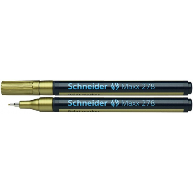 Маркер перманентный SCHNEIDER на нитрокраске MAXX 278 золотистый (Цена с НДС) - фото 1 - id-p223386437