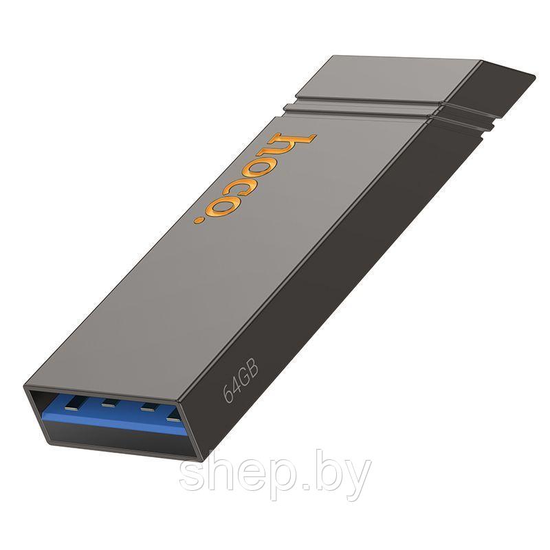 USB флэш-диск Hoco 64Gb UD13 USB 3.2 цвет: металлик - фото 1 - id-p223386452