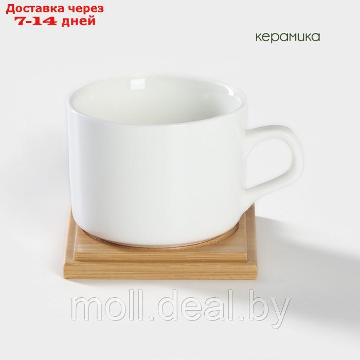 Набор чайный на дерев. подст. 13 пр "Bella Tenero" 6 чашек 150 мл, 6 подст, сахарн. 200 мл - фото 5 - id-p223339854