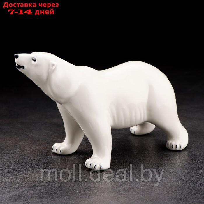Сувенир "Белый медведь стоящий", ручная работа, фарфор - фото 2 - id-p223339883