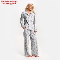Пижама новогодняя женская (рубашка и брюки) KAFTAN "Зайчик", размер 40-42