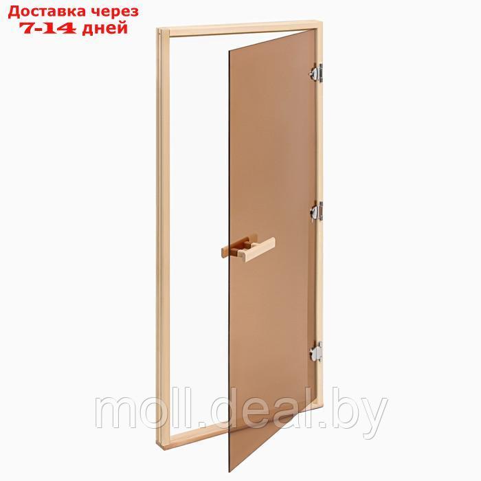 Дверь для бани и сауны "Бронза", размер коробки 170х70 см, липа - фото 3 - id-p223339936