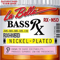 Струны для бас-гитары La Bella RX-N5D RX Nickel, никелированные, 45-130