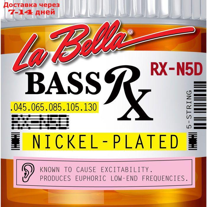 Струны для бас-гитары La Bella RX-N5D RX Nickel, никелированные, 45-130 - фото 1 - id-p223343094
