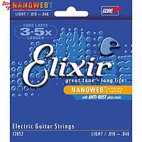 Струны для электрогитары Elixir 12052 NANOWEB, Light, 10-46