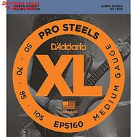 Струны для бас-гитары D'Addario EPS160 ProSteels Medium, 50-105, Long Scale