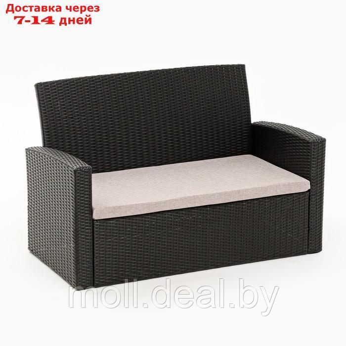 Комплект мебели "Кипр": диван, 2 кресла и стол, цвет мокко - фото 2 - id-p223340166