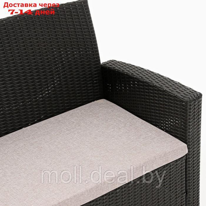 Комплект мебели "Кипр": диван, 2 кресла и стол, цвет мокко - фото 3 - id-p223340166