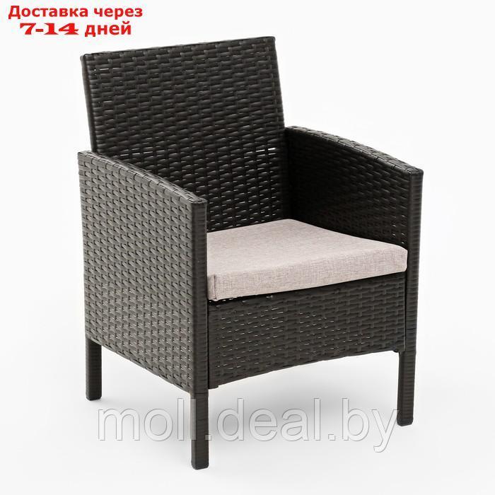 Комплект мебели "Ангкор": диван, 2 кресла и стол, цвет мокко - фото 6 - id-p223340167