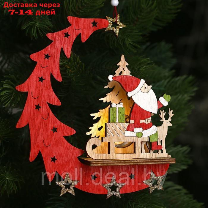 Декор с подсветкой "Дед мороз на санках" 15,5х4,5х18 см - фото 2 - id-p223337953