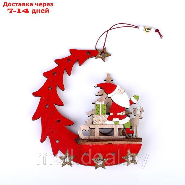 Декор с подсветкой "Дед мороз на санках" 15,5х4,5х18 см - фото 3 - id-p223337953
