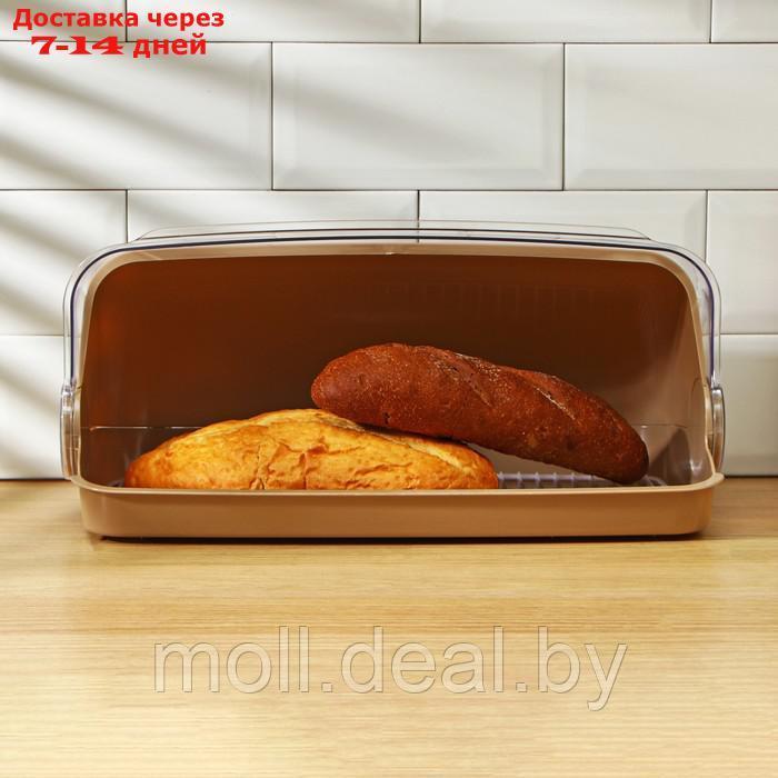Хлебница большая, 41,5×26×18,5 см, цвет шоколадный мокко - фото 2 - id-p223338994