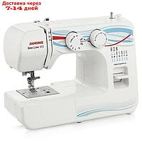 Швейная машина Janome Sew Line 300, 40 Вт, 15 операций, полуавтомат, бело-голубая