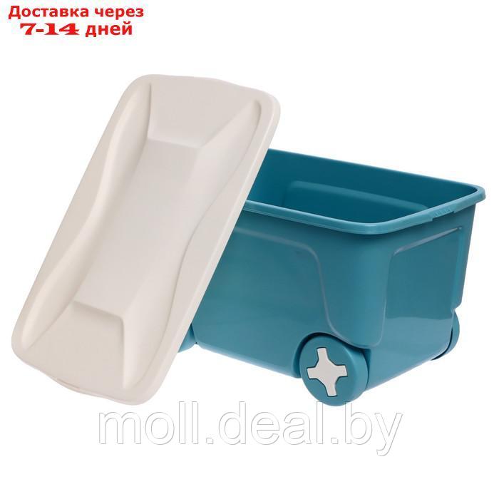 Детский ящик для игрушек "COOL" на колесах 50 литров , цвет синий колокольчик 9466293 - фото 5 - id-p223339016