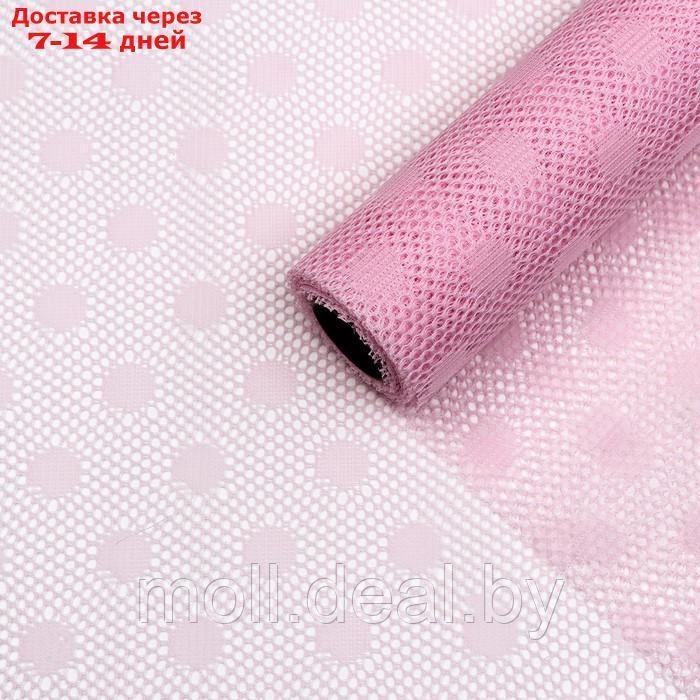 Сетка флористическая "Горох", 50см*4,5м, розовая - фото 1 - id-p223340830