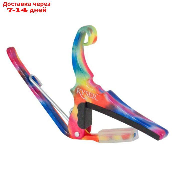 Каподастр для акустической гитары KYSER KG6TDA, рисунок TIE-DYE - фото 1 - id-p223343356