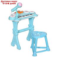 Музыкальный детский центр "Пианино", голубой