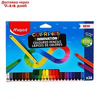 Карандаши 24цв Maped COLOR'PEPS INFINITY, треуг, ударопроч грифель, карт короб 861601