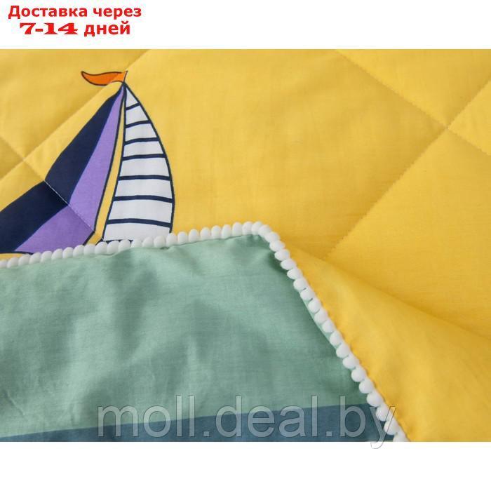 Комплект детский с одеялом "Кораблики", размер 160х220 см, 160х230 см, 50х70 см - фото 4 - id-p223338493