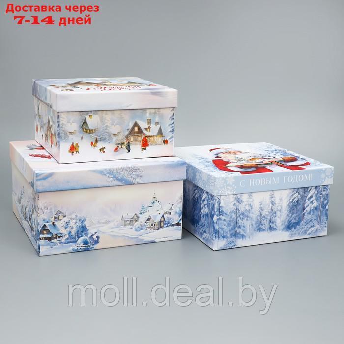 Набор подарочных коробк 3 в 1 "Новогодняя сказка", 18 × 18 × 10 22 × 22 × 12 см - фото 3 - id-p223341574