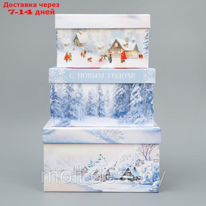 Набор подарочных коробк 3 в 1 "Новогодняя сказка", 18 × 18 × 10 22 × 22 × 12 см - фото 4 - id-p223341574