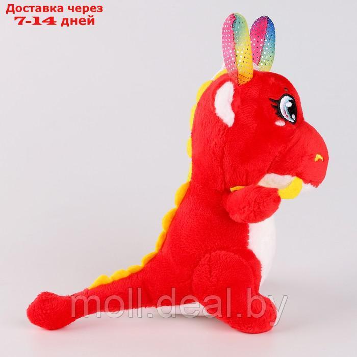 Мягкая игрушка "Дракон красный", с усиками, 10 см - фото 3 - id-p223341589