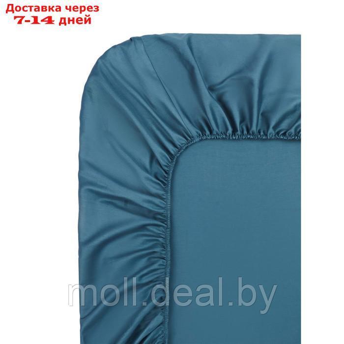 Простыня "Мармарис", размер 180х200х30 см, цвет серо - голубой - фото 2 - id-p223339672