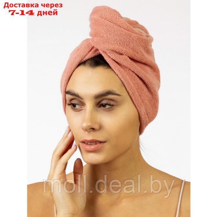 Полотенце для сушки волос Beatrice, размер 26х58см, цвет коралловый - фото 1 - id-p223339731