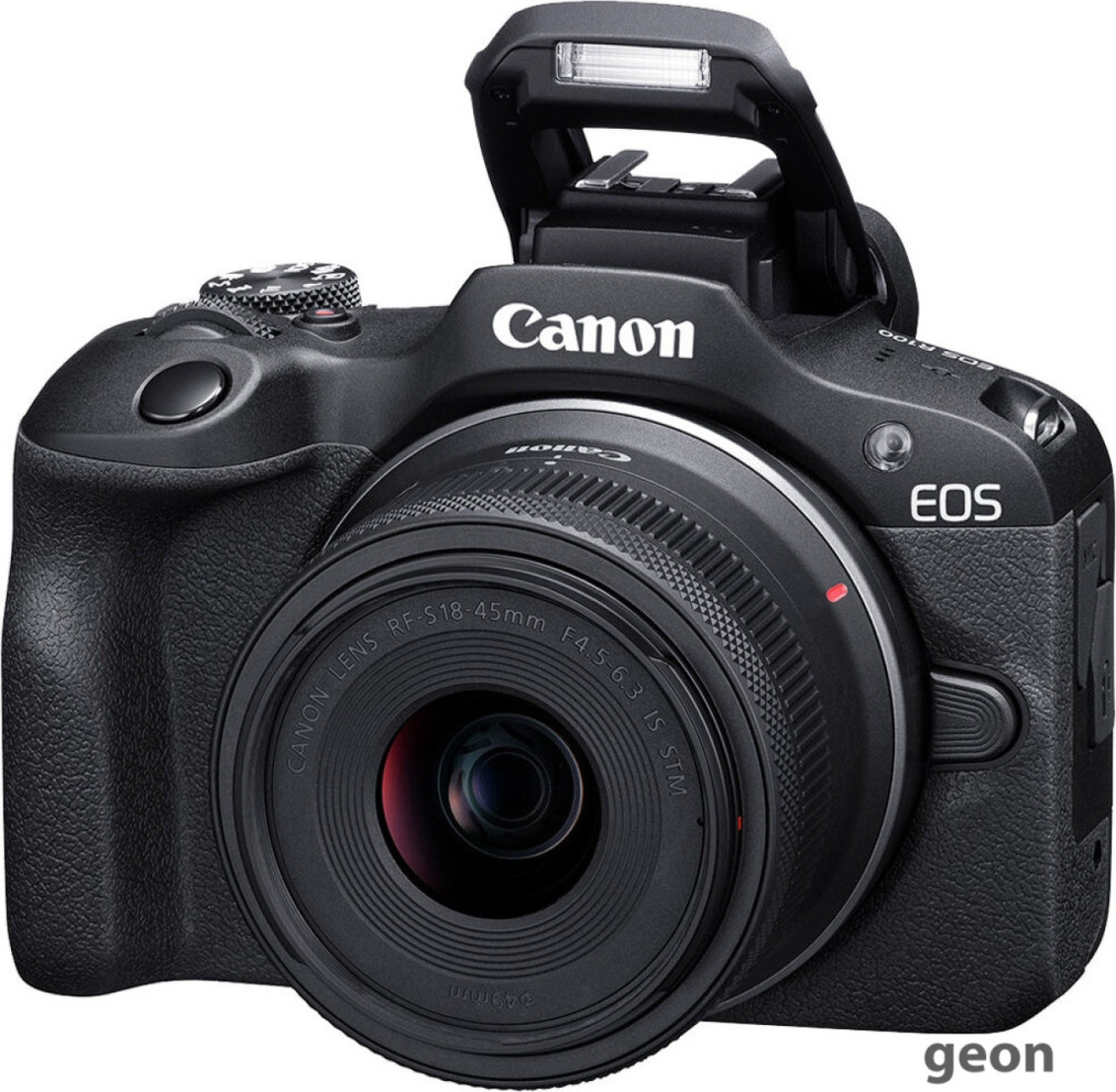 Беззеркальный фотоаппарат Canon EOS R100 Kit 18-45mm F4.5-6.3 IS STM - фото 2 - id-p223388874
