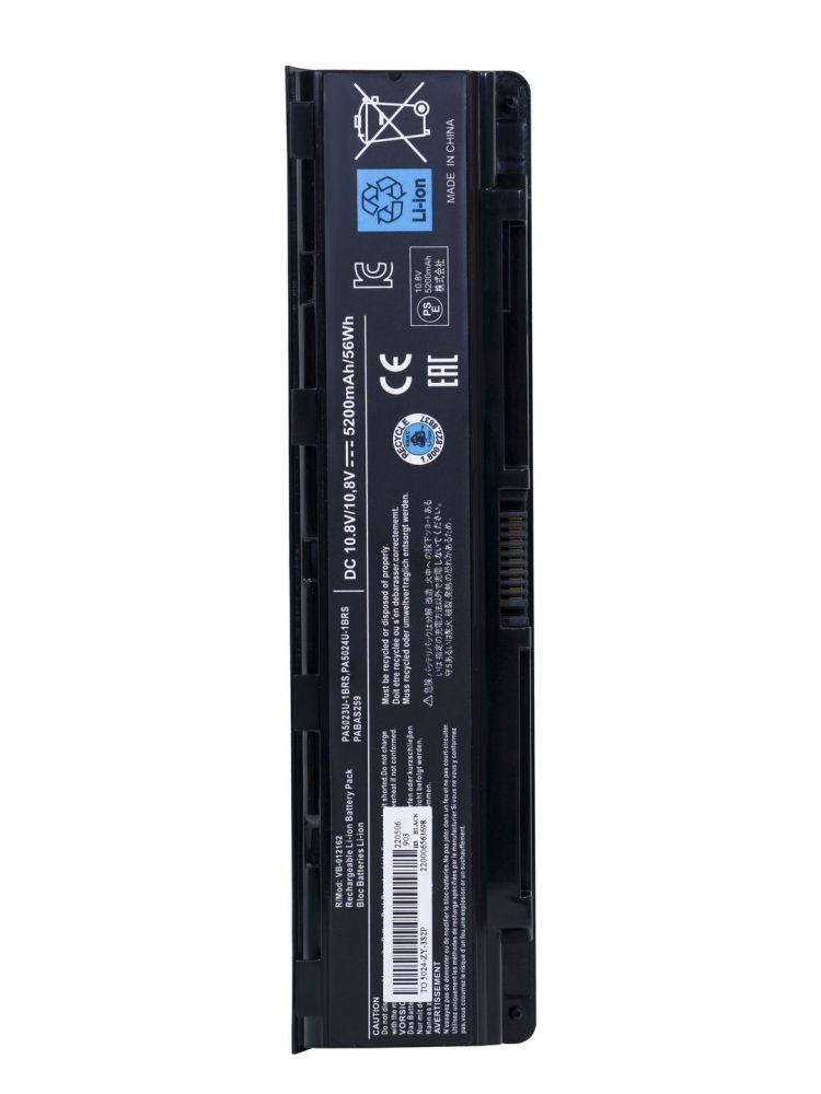 Аккумулятор (батарея) для ноутбука Toshiba Satellite C800 (PA5024U-1BRS), 10.8В, 5200мАч, черный (OEM) - фото 1 - id-p223389359
