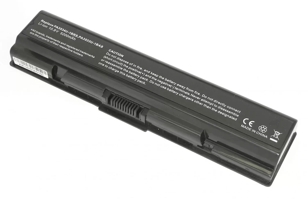 Аккумулятор (батарея) для ноутбука Toshiba A200, A215, A300, L300, L500 (PA3534U-1BRS) 5200мАч, 10.8В, черный - фото 1 - id-p223389370