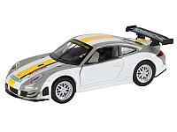 Машина ''АВТОПАНОРАМА'' Porsche 911 GT3 RSR, серебряный, 1/32, свет, звук, инерция, в/к 17,5*13,5*9см