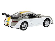 Машина ''АВТОПАНОРАМА'' Porsche 911 GT3 RSR, серебряный, 1/32, свет, звук, инерция, в/к 17,5*13,5*9см, фото 2