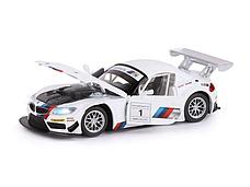 Машина ''АВТОПАНОРАМА'' BMW Z4 GT3, белый, 1/24, свет, звук, в/к 24,5*12,5*10,5 см, фото 3