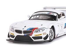 Машина ''АВТОПАНОРАМА'' BMW Z4 GT3, белый, 1/24, свет, звук, в/к 24,5*12,5*10,5 см, фото 2