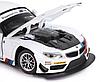 Машина ''АВТОПАНОРАМА'' BMW Z4 GT3, белый, 1/24, свет, звук, в/к 24,5*12,5*10,5 см, фото 2