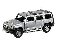 Машина ''АВТОПАНОРАМА'' Hummer H3, серебряный, 1/32, свет, звук, инерция, в/к 17,5*13,5*9 см