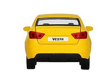 Машина ''АВТОПАНОРАМА'' Яндекс.Такси  LADA VESTA, желтый, 1/24, свет. звук. эффект., инерция, в/к, фото 2