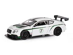 Машина ''АВТОПАНОРАМА'' Bentley Continental GT3 Concept, белый, 1/24, в/к 24,5*12,5*10,5 см