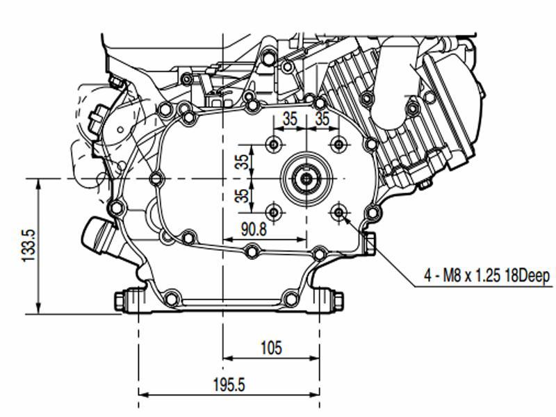 Двигатель STARK GX420 F-R (сцепление и редуктор 2:1) 16лс - фото 3 - id-p128158295