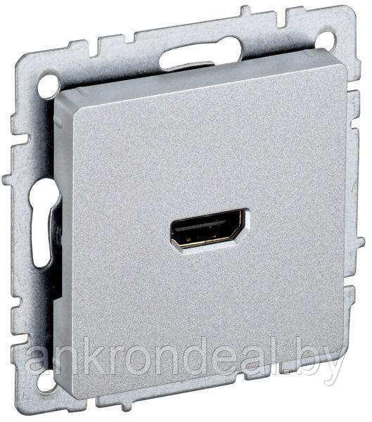 BRITE Розетка HDMI РHDMI-0-БрА алюминий IEK - фото 1 - id-p207021722